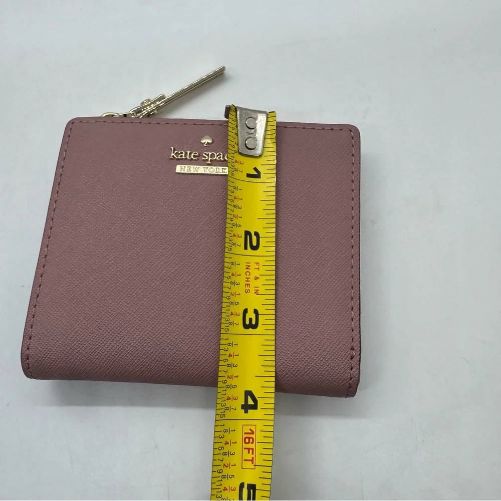 Kate Spade New York Classic Wallet ID Case Light Pink  W/ Black Stripe 4”x3”